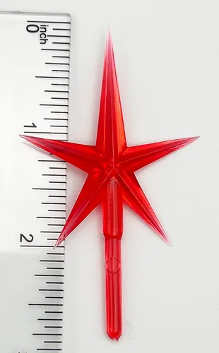 Vista 2 de National Artcraft Estrellas modernas medianas para árboles de Navidad de cerámica, varios colores (10 estrellas)