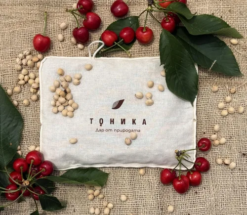 Vista 8 de Tonika Almohada de granos de cereza de 8.82 oz adecuada para dolor de cuello y articulaciones + bolsa térmica natural