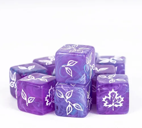 Vista 26 de Juego de 10 dados D6 de 16 mm, juego de dados blancos de 6 lados para juegos de mesa RPG Leather Storage Bag, DM Gift, for Dungeons and Dragons