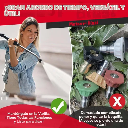 Vista 6 de MeteorBlast 6 en 1 Cambio rápido sobre puntas de boquilla ajustables