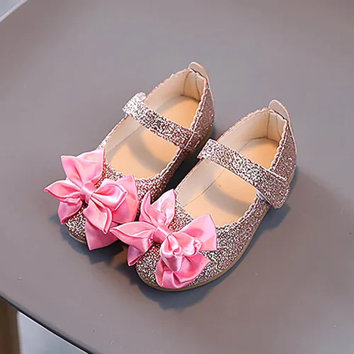 Vista 4 de Zapatos de dama de honor con purpurina para bailarina zapatos de vestir para niñas recién nacidas zapatos de vestir para niñas pequeñas