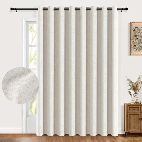 Vista 21 de Cortinas 100% Blackout Shield para puerta corrediza, cortinas extra anchas de 108 pulgadas de largo, cortinas con ojales para puerta de patio, 50