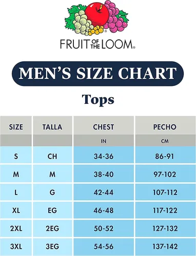 Vista 9 de Fruit of the Loom Men's Eversoft Cotton Stay Tucked Crew T-Shirt