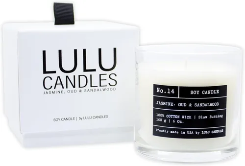 Vista 51 de Lulu Candles After Dark - Teca Caoba Vela Perfumada de Soja de Lujo en Frasco Vertida a Mano en los EE.UU. Altamente Perfumada y Duradera