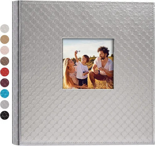 Vista 23 de Mublalbum Álbum de fotos pequeño de 4 x 6 pulgadas, 100 fotos, cubierta de cuero, libro de fotos con bolsillos horizontales para bebé, boda, Negro