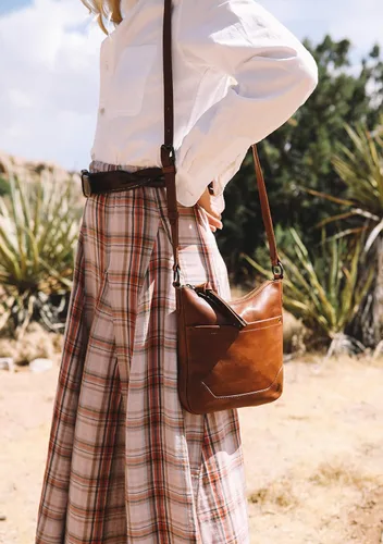 Vista 7 de Frye Melissa Swing Pack - Bolso cruzado con cremallera, Marrón