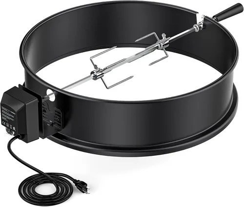 Vista 7 de onlyfire Kit de anillo de asador de acero inoxidable para parrilla de carbón Weber de 22 pulgadas y otras parrillas similares