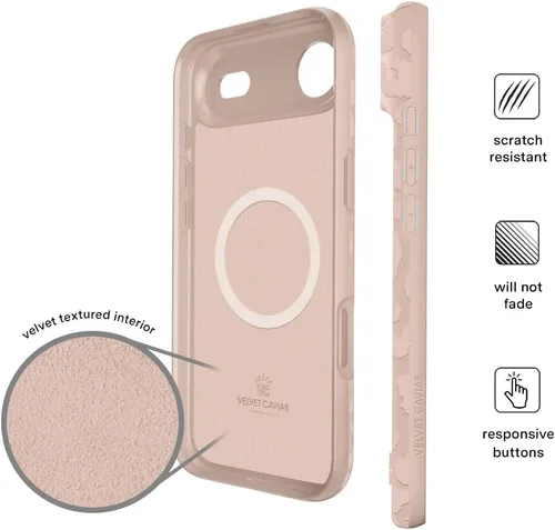 Vista 1415 de VELVET CAVIAR Funda para iPhone 15, compatible con MagSafe, probada contra caídas de 10 pies, fundas protectoras de diseño, leopardo color rosa
