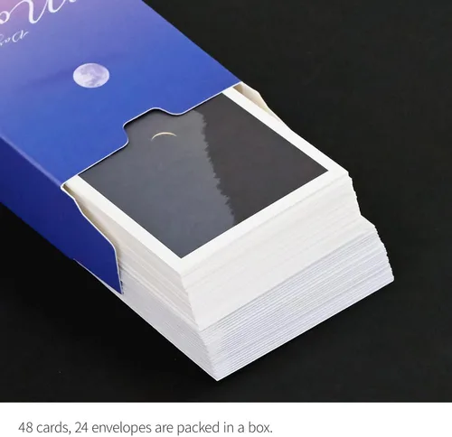 Vista 3 de Monolike Tarjeta Día a Día, 105 Luna - Mezcla de 48 mini tarjetas individuales, 24 sobres Paquete