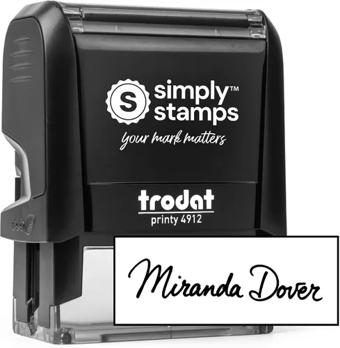 Vista 27 de Sello de firma personalizada - Insignia personalizada - Autoentintado - ¡Tu elección de 7 colores de tinta! (1, Grande)