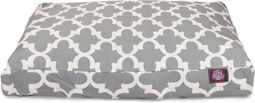 Vista 30 de Majestic Pet Products - Cama rectangular pequeña para perros y mascotas con cubierta extraíble lavable y enrejado gris