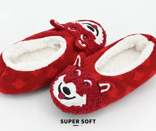 Vista 5 de Panda Bros Calcetines acogedores y cálidos para mujer con agarraderas, calcetines de casa