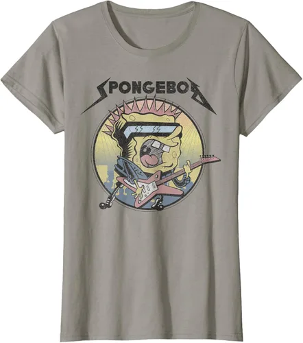 Vista 24 de SpongeBob SquarePants Camiseta de manga corta Heavy Metal Rock