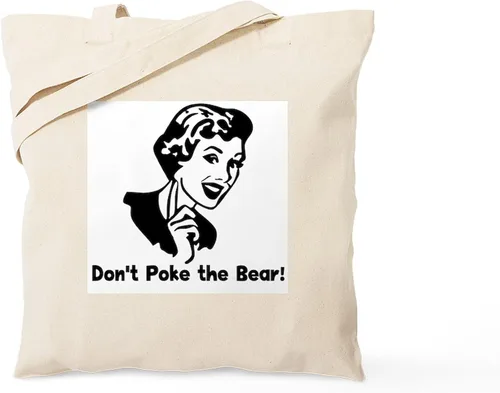 Vista 23 de CafePress B is for Bear Tote Bag Bolsa de asas de lona natural, bolsa de compras reutilizable
