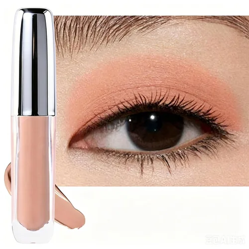 Vista 11 de Sombra de ojos líquida de una sola sombra, maquillaje líquido de ojos mate y brillante, larga duración, impermeable, a prueba de manchas, alto 01#