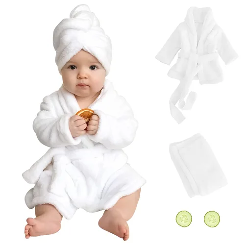 Vista 12 de M&G House Accesorios de fotografía para recién nacidos, trajes de baño, accesorios para sesión de fotos de bebé, bata de bebé niña, traje de foto