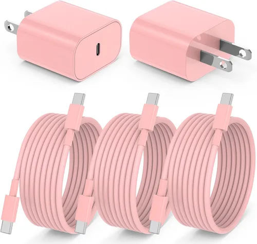Vista 18 de Susnwere - Cargador de pared USB C de 85 W para Samsung S26 Ultra, 3 puertos de 100 W PD rápida 3.0 tipo C carga con cable USB C de 3/6/10/10 pies