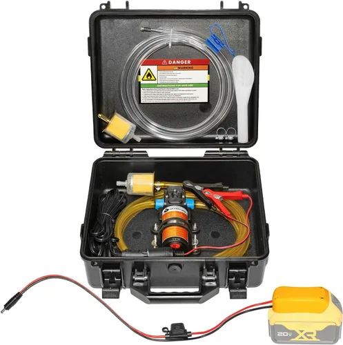 Vista 11 de Juego de bomba de transferencia de combustible de 12V 75W, bomba de transferencia de gasolina que mueve hasta 110 galones de gasolina o diésel por