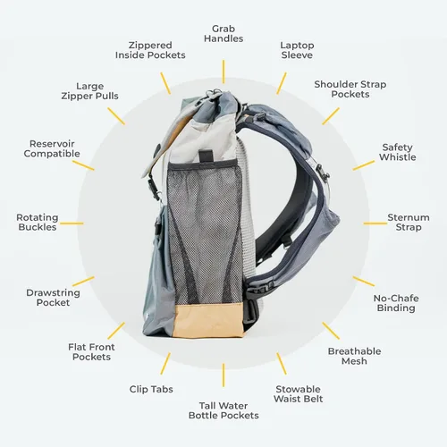 Vista 4 de Paquete de aventura: mochila de 40 litros y portabebés diseñado para padres activos, ideal para senderismo, viajes, al aire libre y uso diario