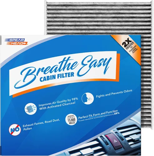 Vista 21 de Spearhead Odor Defense Breathe Easy - Filtro de cabina para AC y calentador Compatible con Chrysler 200 2015-17, Cherokee 2014-18 como OEM Hasta