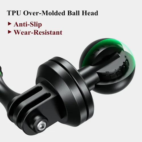 Vista 3 de BRCOVAN - Adaptador de montaje en trípode para cámara de bola de 1 pulgada Compatible with RAM Mounts B Size 1 Inch Ball Double Socket Arm, for