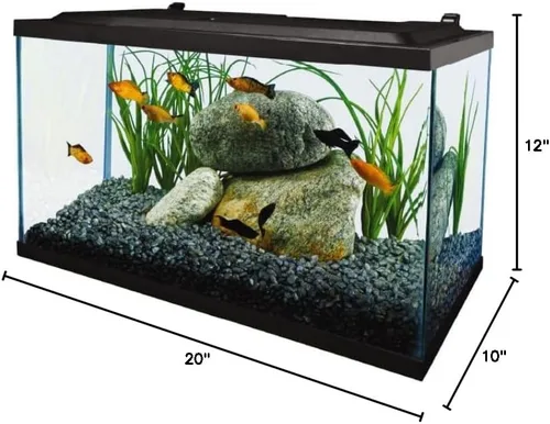 Vista 2 de Tetra Acuario, 10 Galones, Kit Completo de Tanque de Peces Tropicales con Iluminación LED para Peces de Agua Dulce