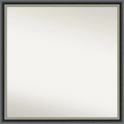 Vista 107 de Amanti Art Espejo de baño negro para sobre el fregadero, 23 x 23 pulgadas, espejo cuadrado negro Ashton, marco de madera tradicional mediano, se