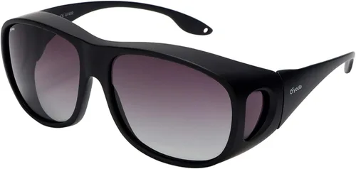 Vista 12 de yodo Gafas de sol que se ajustan sobre gafas con lentes polarizadas para hombres y mujeres Negro