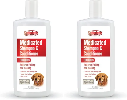 Vista 9 de Farnam Sulfodene Champú y acondicionador medicado para perros 12oz, blanco