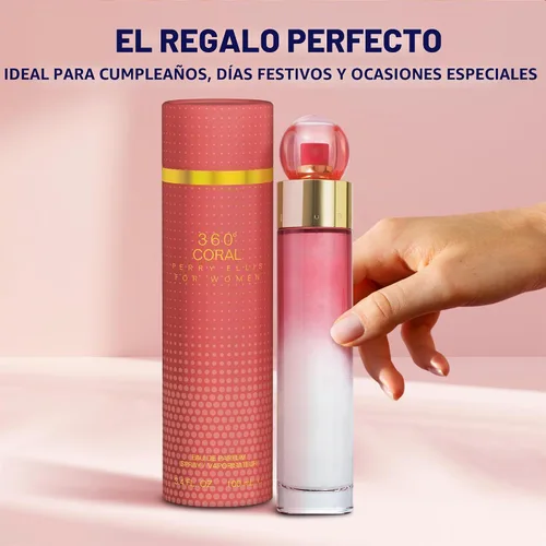 Vista 5 de Perry Ellis 360° Coral Eau De Parfum en espray para mujer, 3.4 fl oz (100 ml)