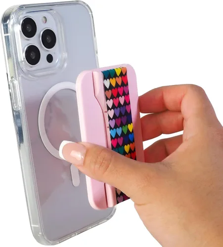 Vista 10 de LoveHandle PRO Compatible con MagSafe Agarre Magnético para Teléfono con Soporte - Montar, Correa y Soporte para Smartphone y Tableta - Anillo
