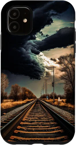 Vista 8 de Railroad Train Tracks Storm - Carcasa para iPhone 17