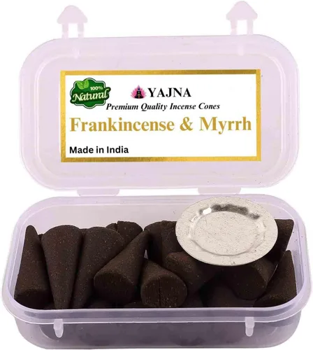 Vista 14 de Yajna Citronela 100% natural - Conos de incienso hechos a mano, sumergidos a mano, orgánicos, sin productos químicos para purificación, relajación