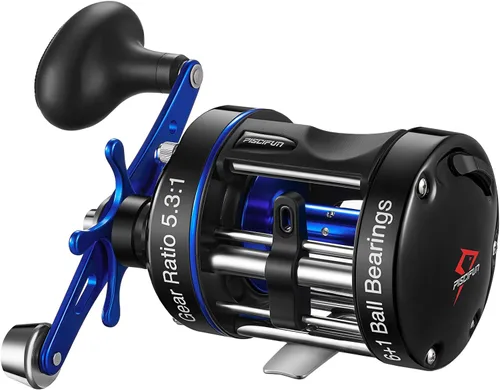 Vista 9 de Piscifun Chaos XS Carrete de Pesca Baitcasting, Carrete Baitcaster Redondo de Cuerpo Metálico Reforzado, Carrete Suave y Potente para Agua Salada