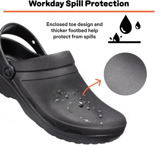 Vista 6 de Crocs Unisex Adult Specialist II Work Clogs Enclosed Toe Slip Resistant All Day Comfort