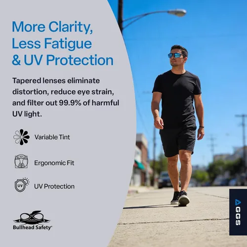 Vista 6 de Bullhead Safety Eyewear Swordfish - Gafas de sol polarizadas para caza/tiro, antiempañamiento, ligeras, resistentes a impactos y arañazos