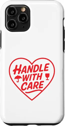 Vista 29 de Handle with Care - Cute Heart Warning Design Case for iPhone 17