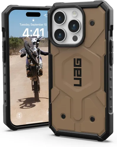 Vista 16 de URBAN ARMOR GEAR UAG Funda [Versión Actualizada] Compatible con iPhone 15 Pro 6.1" Pathfinder Transparente Ceniza/Negro Imán Integrado Compatible