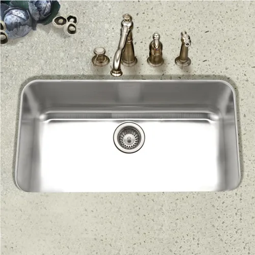 Vista 4 de Houzer Eston - Fregadero de cocina de acero inoxidable, fregadero de 32 pulgadas de montaje inferior, duradero y versátil, esencial para el hogar