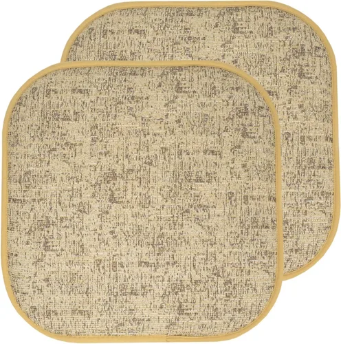 Vista 86 de Sweet Home Collection Cojines de espuma viscoelástica para silla, antideslizantes, diseño de panal de abeja, 16 x 16 pulgadas, paquete de 2
