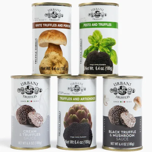 Vista 3 de Urbani Truffles, Salsa de trufas blancas y champiñones - Fusión gourmet italiana Ideal para pasta, pescado y carnes a la parrilla Calidad