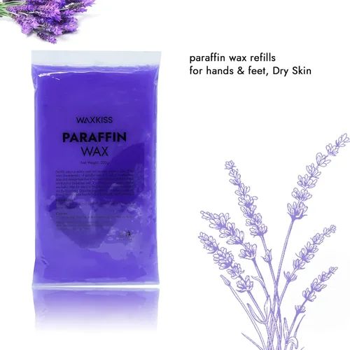 Vista 2 de 6 paquetes de repuestos de cera de parafina de aroma de lavanda, cera de parafina para manos y pies, hidratante para manos y pies, 6 unidades GK1