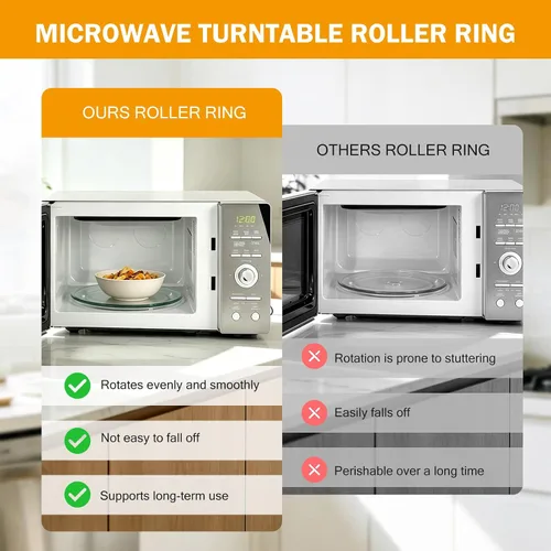 Vista 4 de 2X 8.5in/21.5cm Microwave Turntable Support Ring Microwave Tray Plate Roller Ring Compatible with GE Sam-Sung Frigi-daire WB06X10625 WB06X10818