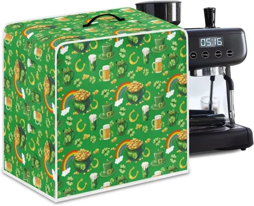 Vista 42 de Funda para cafetera, poliéster, azul, se adapta a la mayoría de máquinas de café estándar, protector resistente al polvo, huellas dactilares