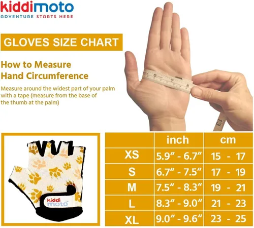 Vista 5 de Kiddimoto Kids Cycling Gloves Anti-Slip Kids Bike Gloves for Boys and Girls Fingerless Kids Mountain Bike Gloves for BMX, MTB Riding, Gymnastics