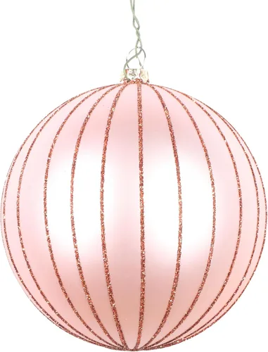 Vista 58 de Vickerman Adorno navideño de bola de avena mate con purpurina de 5 pulgadas. Incluye 4 piezas por bolsa.