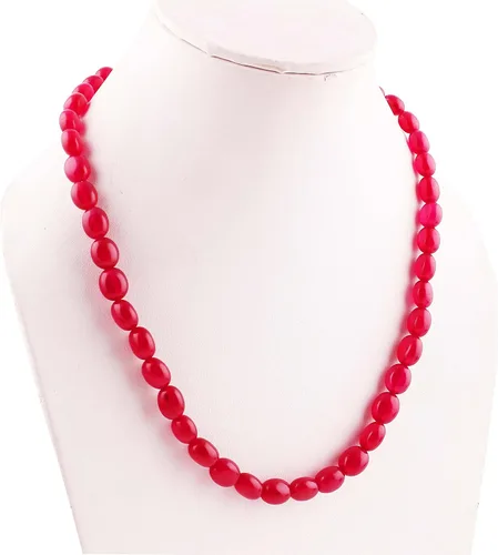 Vista 2 de Neerupam collection Collar de cuentas de cuarzo rojo natural para mujeres y niñas