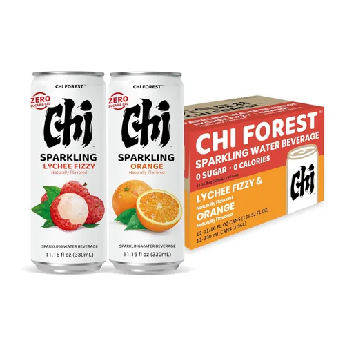 Vista 6 de CHI FOREST - Bebida de agua con gas saborizada, manzana verde, cero azúcar, botellas de 16.2 onzas líquidas (paquete de 15)