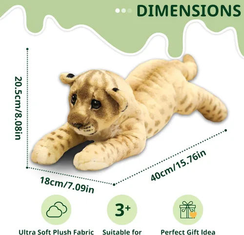 Vista 3 de León de Peluche Suave Grande León de Peluche de Felpa León Juguetes Animales de Safari León de Peluche Lindo Juguetes de Peluche de la Jungla