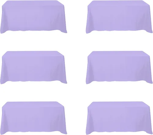 Vista 148 de BRILLMAX - Manteles para mesa rectangular de 6 pies, tela de lino de poliéster, lavable, para boda, recepción, banquete, fiesta de cumpleaños, 60 x